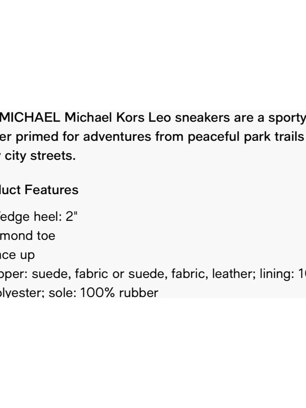 Michael Kors Leo Trainer Sneakers NEW! Size 10